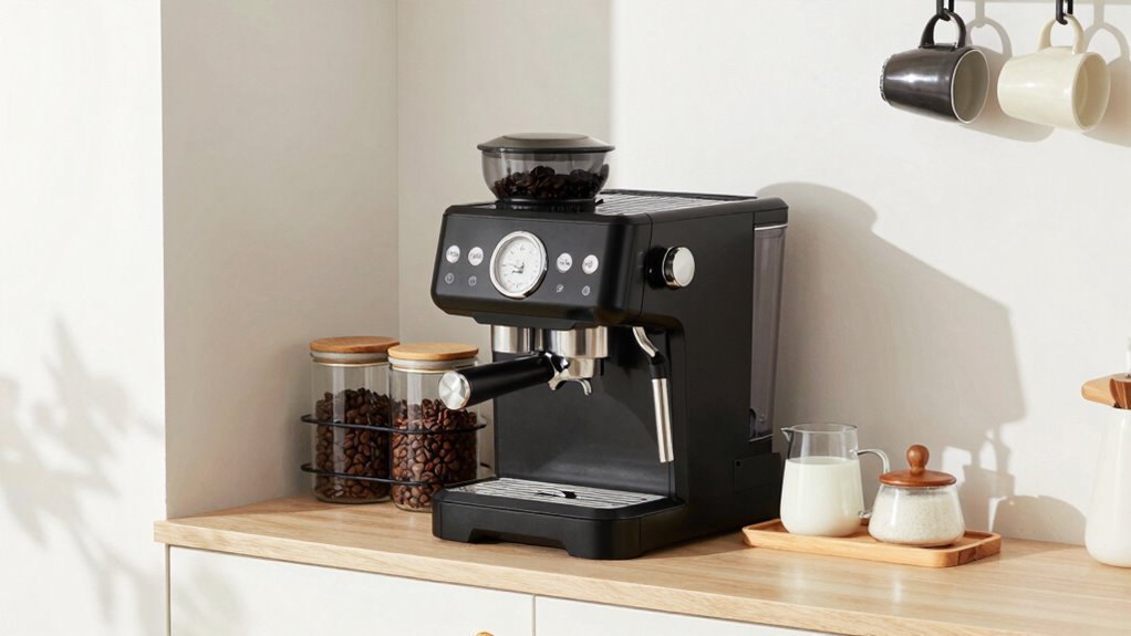 compact organized coffee station