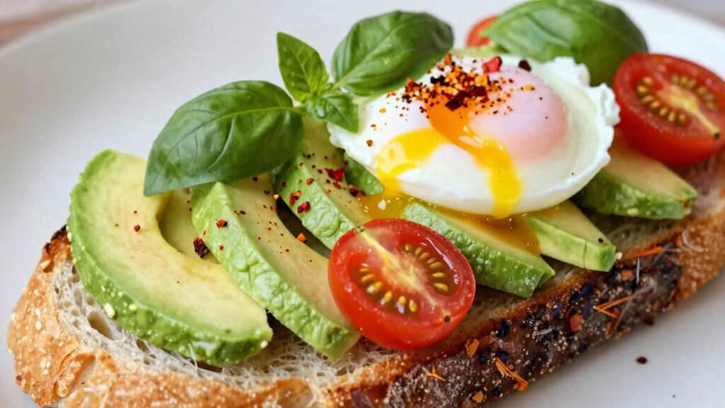 creative balanced breakfast toppings