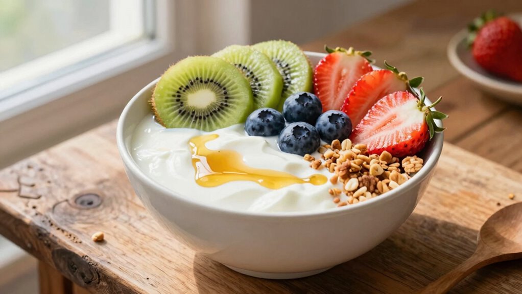 creative colorful yogurt routines