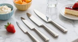 efficient dessert knife setup