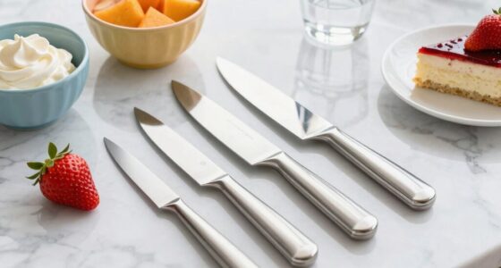 efficient dessert knife setup