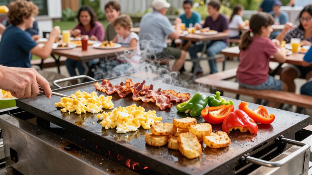 efficient large family outdoor cooking