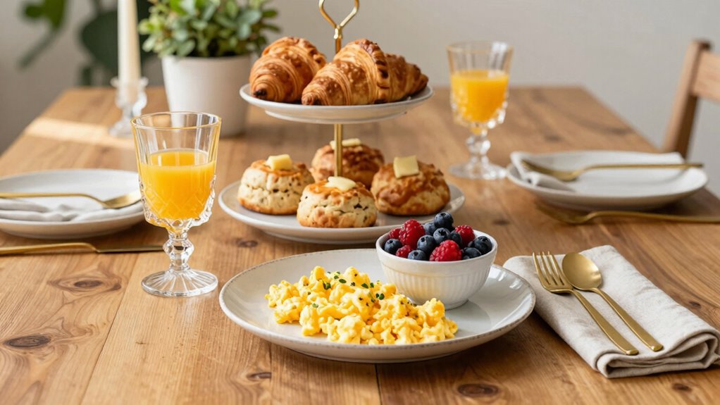 effortless elegant brunch setup