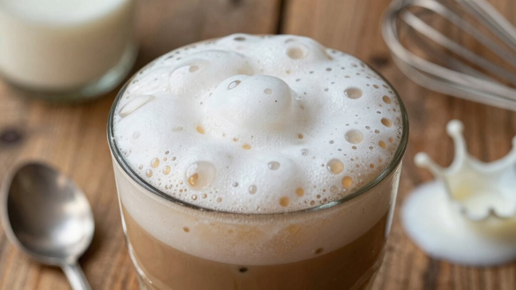 homemade velvety flavored cold foam