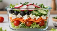 layer salads to prevent sogginess