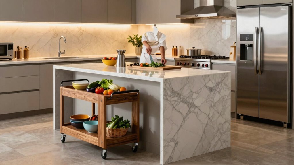 organized efficient kitchen workspace