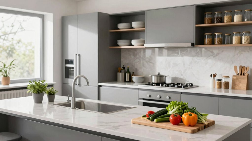 organized kitchen promotes efficiency