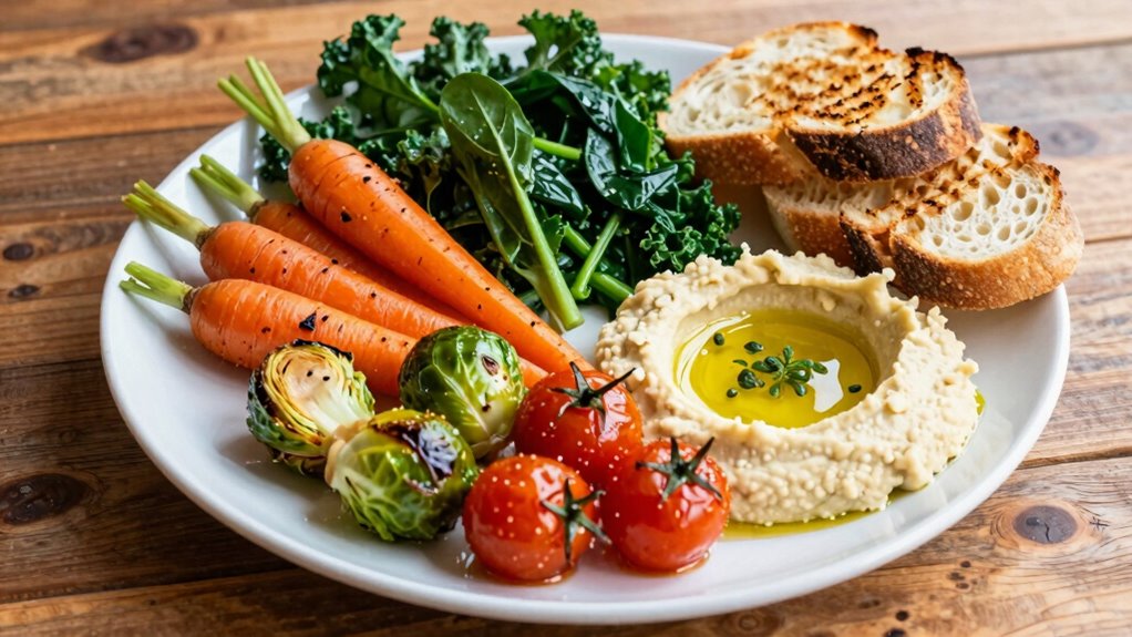 seasoned colorful vegetable presentation