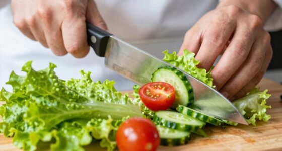 sharp knives enhance salad