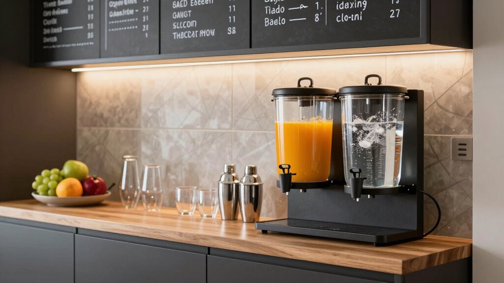 stylish functional drink station