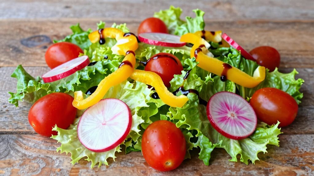 vibrant colorful salad presentation