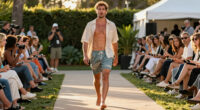 Man accidentally walks runway at Australia Fashion Week while heading for a swim