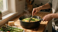 Rachel Roddy’s recipe for orzo with peas, broad beans, asparagus, parmesan and lemon | A kitchen in Rome