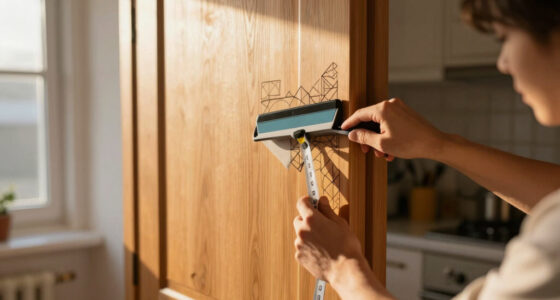 This $30 DIY Made a Boring Door Look Like a Geometric Accent Wall