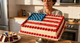Martha Stewart Serves Huge American Flag Cake with 250 Pieces for Founding Father-Themed Party