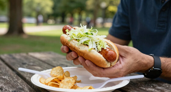 hot dogs with vinegared iceberg and potato chips