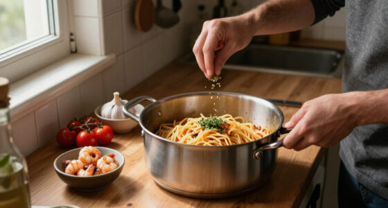 Pasta Con Scampi E «Ferfelloni»