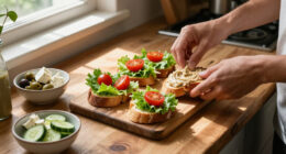 Bruschette Di Lattuga Con Insalata Alla Greca