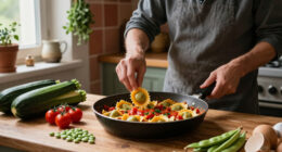 Garganelli Alle Zucchine Con Fave E Pomodoro