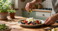 Melanzane, Pomodorini Confit E Ricotta Salata, Antipasto Vegetariano