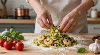 Pici Con Pesto Di Gamberi