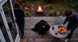 Amazon's Cozy Backyard Retreat With Sliding Doors Was Made For Chilly Fall Nights,